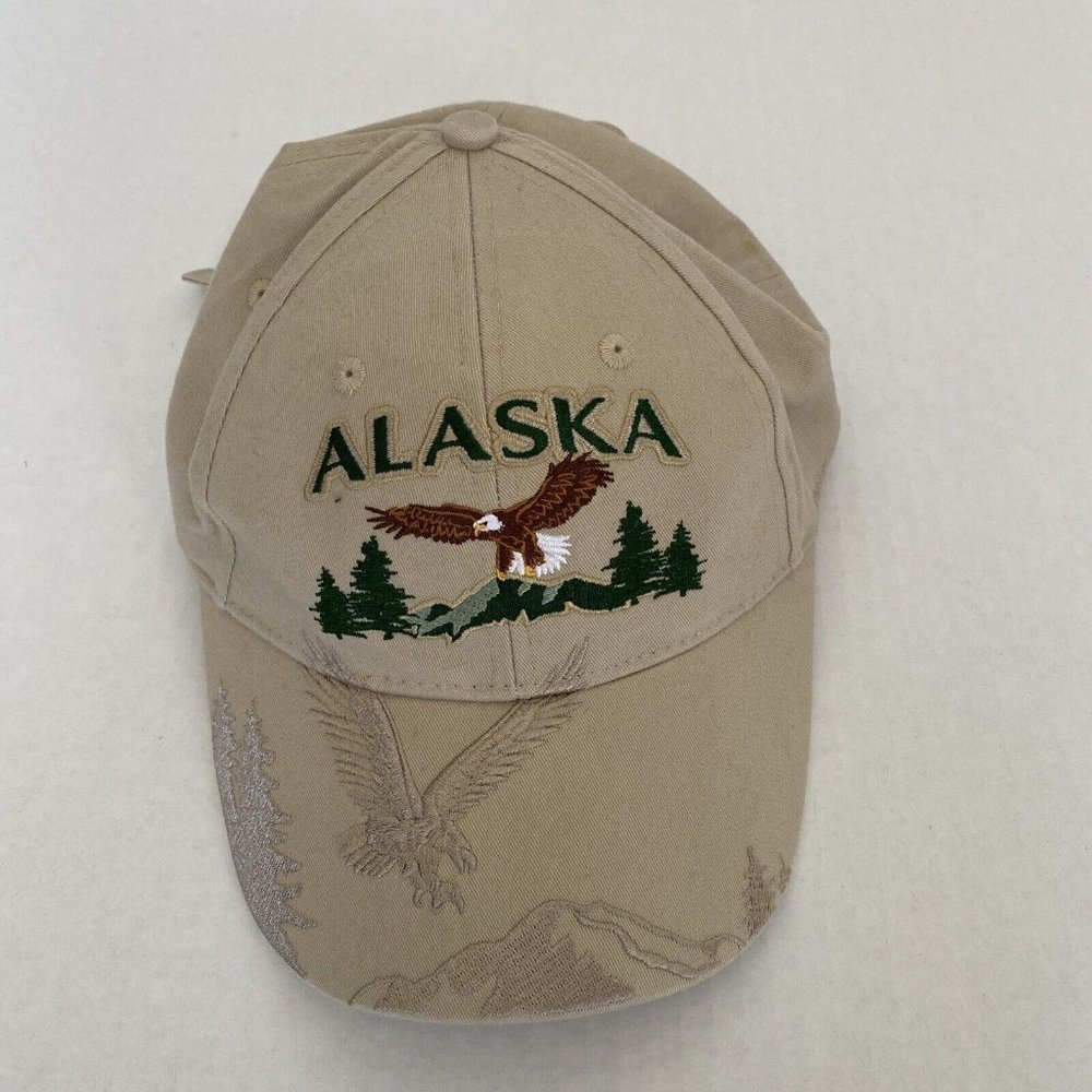 Arctic Circle Enterprises Alaska Bald Eagle Mountain Trees Hat Baseball One Size